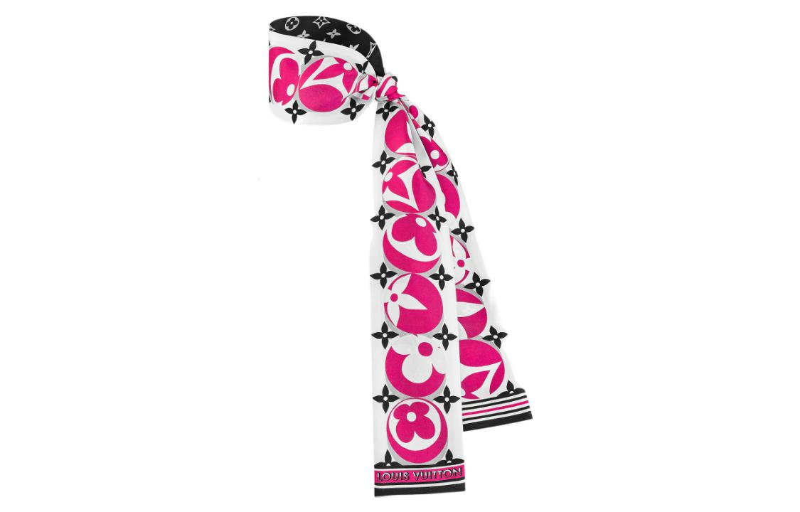 Lookbook (Women) Louis Vuitton LV Monogram Marbles Hair Tie Black/Pink  Accessory M77532