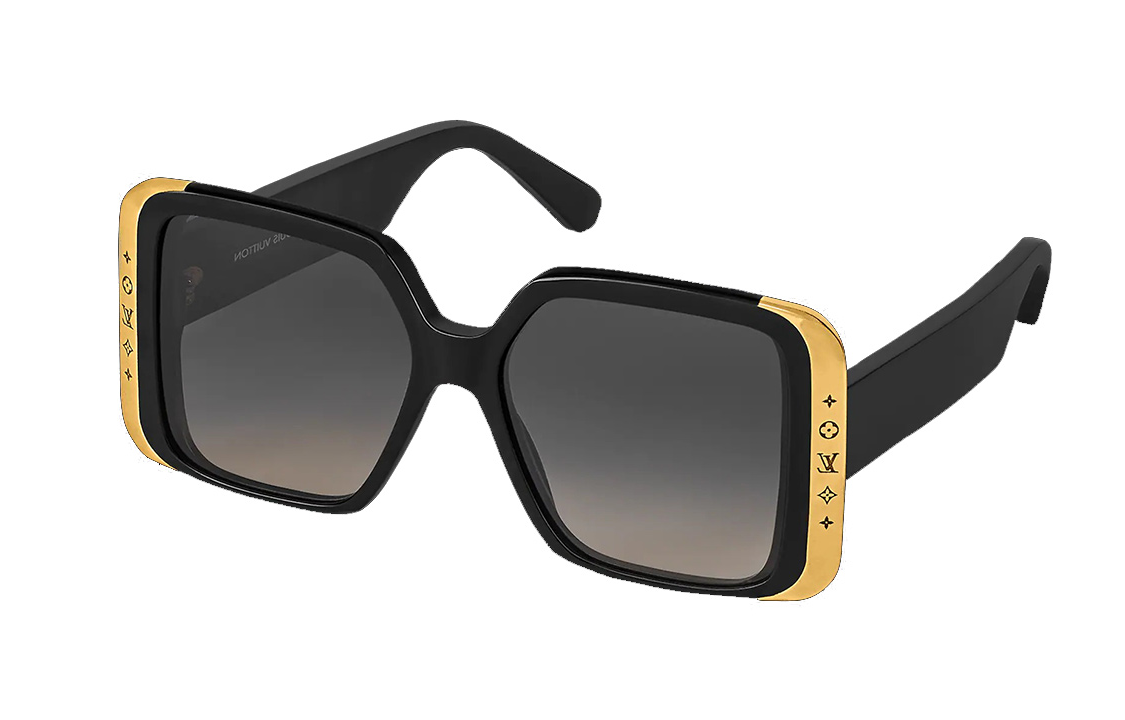 (Women) Louis Vuitton LV Moon Square  Black Square Frame Sunglasses Z1664E