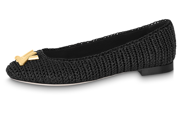 (Women) Louis Vuitton LV Nina Flat Ballerina Shoes 'Black' 1ABDLD