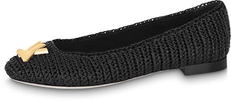 (Women) Louis Vuitton LV Nina Flat Ballerina Shoes 'Black' 1ABDLD (Women) Louis Vuitton LV Nina Flat Ballerina Shoes 'Black' 1ABDLD