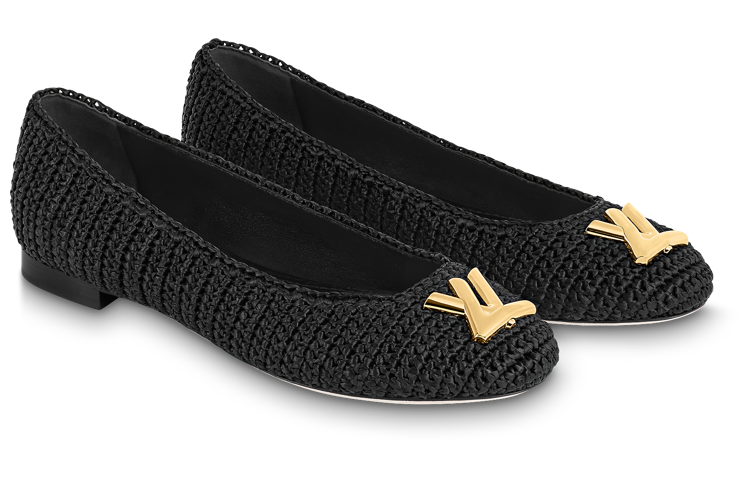 Order (W) 루이비통 LV 니나 플랫 블랙 발레리나 슈즈 1ABDLD