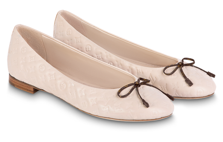Order (W) Louis Vuitton LV Nina Ballerina Schoenen ''Roze Monogram'' 1ABHCV