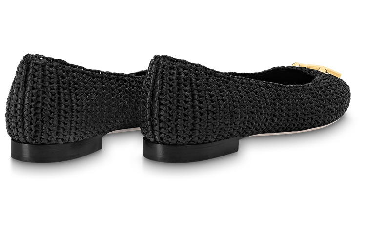 Lookbook (W) 루이비통 LV 니나 플랫 블랙 발레리나 슈즈 1ABDLD