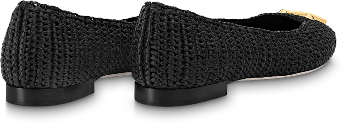 (W) Louis Vuitton LV Nina Ballerine Piatte Scarpe ''Nere'' 1ABDLD Lookbook (W) Louis Vuitton LV Nina Ballerine Piatte Scarpe ''Nere'' 1ABDLD