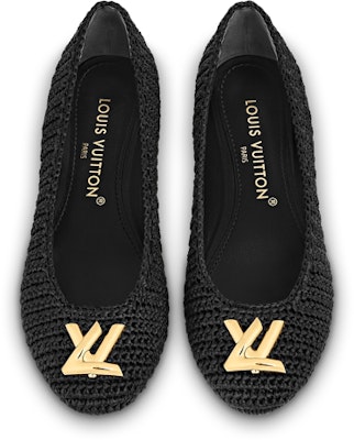 (W) 루이비통 LV 니나 플랫 블랙 발레리나 슈즈 1ABDLD Shop (W) 루이비통 LV 니나 플랫 블랙 발레리나 슈즈 1ABDLD