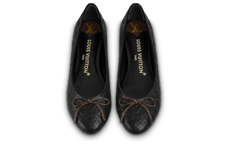 Shop 路易威登 NINA 牛皮 套腳 時尚百搭 芭蕾舞鞋 女款 黑色