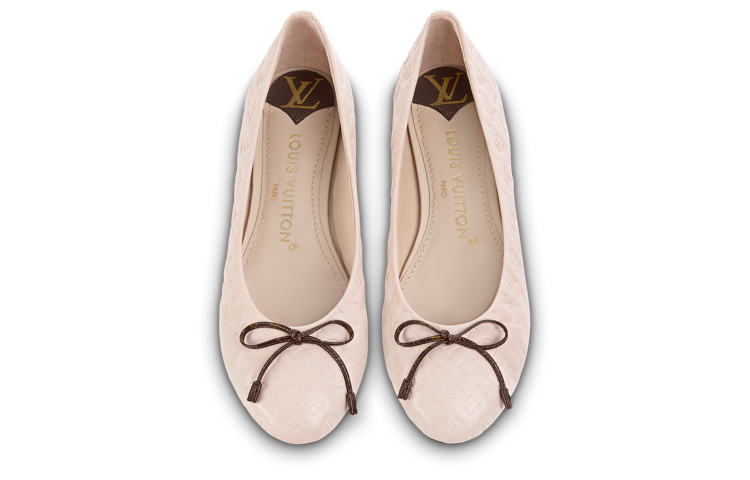 Shop LOUIS VUITTON 牛皮 套腳 時尚百搭 芭蕾舞鞋 女款 粉紅色
