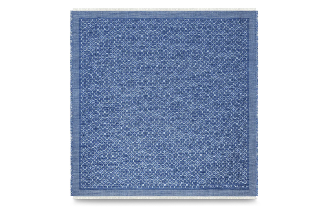 (Women) Louis Vuitton LV Petit Louis Classic Monogram Scarf Women Blue. M76998 圖 3