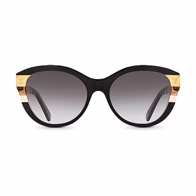 (Women) Louis Vuitton LV Petit Soupçon Cat Eye Oval Sunglasses Gold Women’s. Z1857E