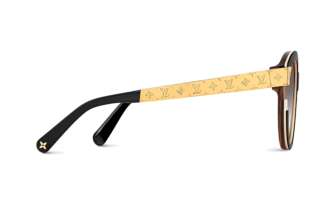 (Women) Louis Vuitton LV Petit Soupçon Cat Eye Oval Sunglasses Gold Women’s. Z1857E 圖 3