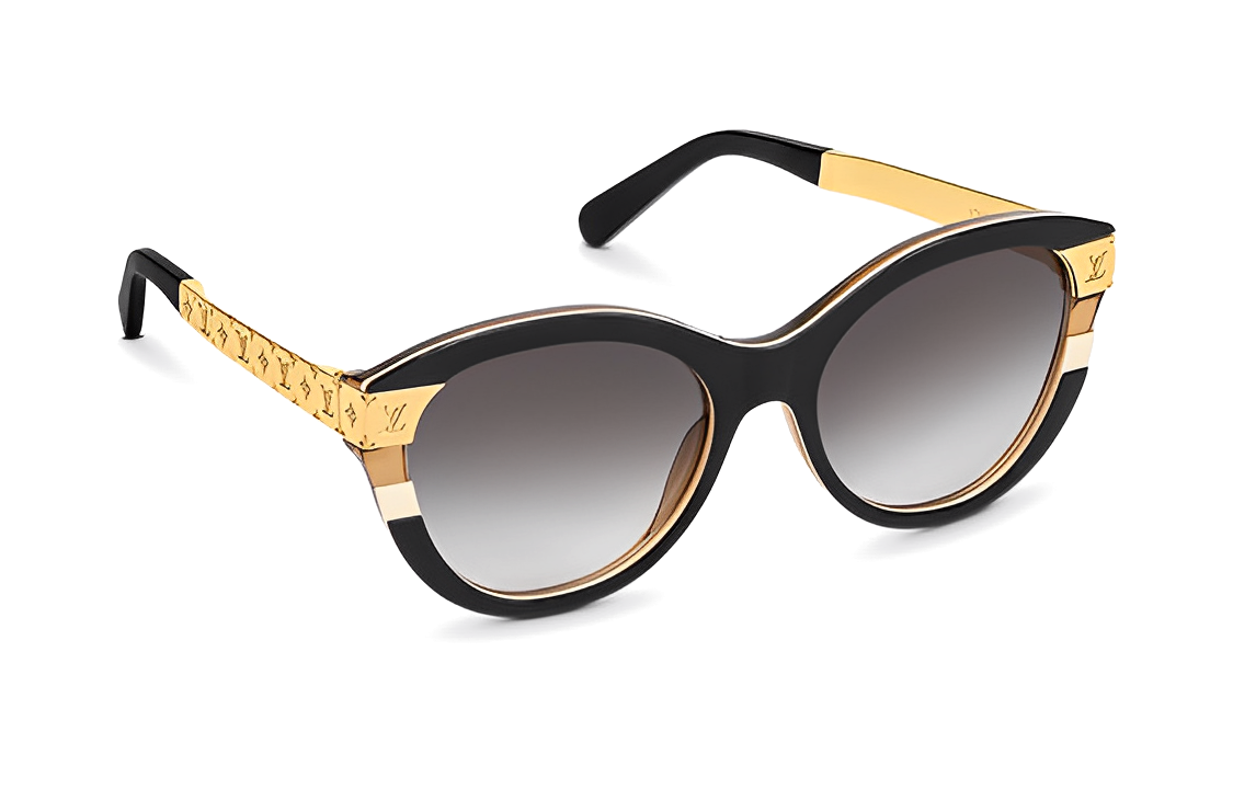 (Women) Louis Vuitton LV Petit Soupçon Cat Eye Oval Sunglasses Gold Women’s. Z1857E 圖 4