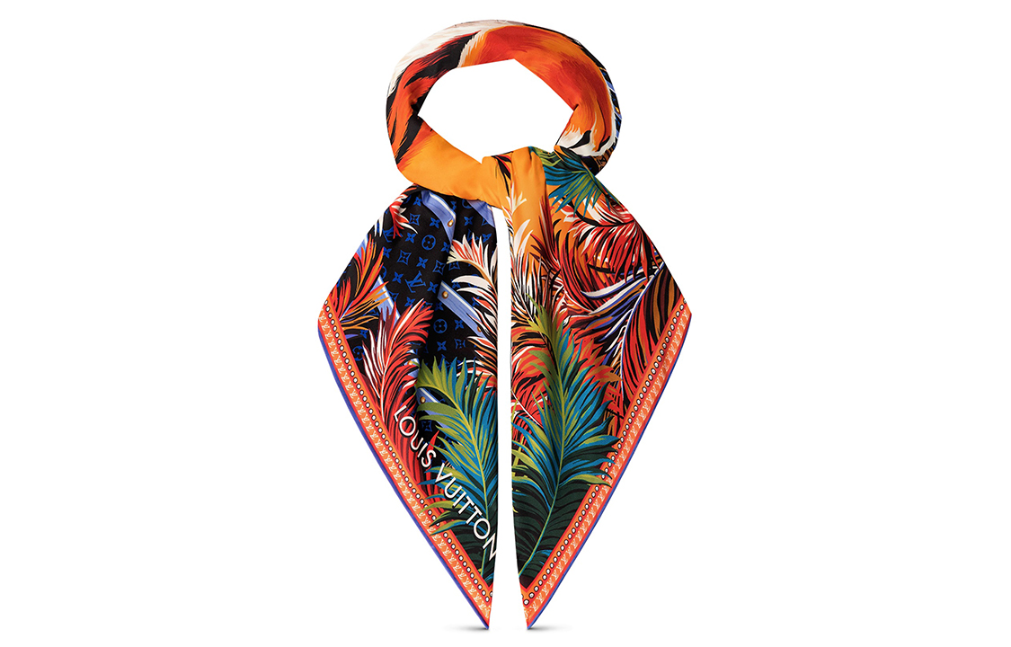 (Women) Louis Vuitton LV Precious Tiger Silk Scarf for Women M77337 圖 3