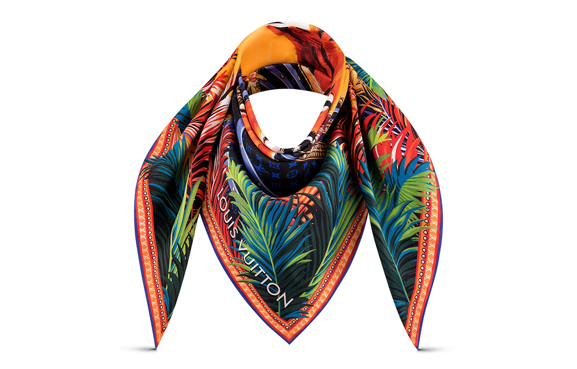 (Women) Louis Vuitton LV Precious Tiger Silk Scarf for Women M77337 圖 4