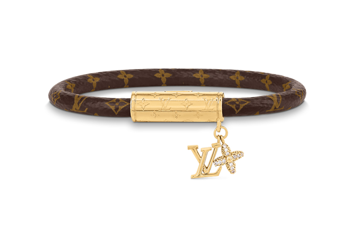 (Women) Louis Vuitton LV Push Monogram Canvas Bracelet Women’s Brown. M1035E