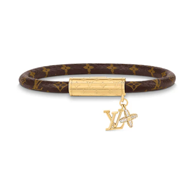 (Women) Louis Vuitton LV Push Monogram Canvas Bracelet Women’s Brown. M1035E