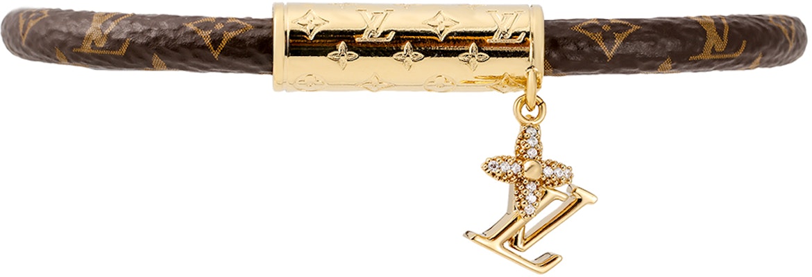 (W) 루이비통 LV 푸쉬 모노그램 캔버스 브레이슬릿 여성용 브라운. M1035E Shop (W) 루이비통 LV 푸쉬 모노그램 캔버스 브레이슬릿 여성용 브라운. M1035E