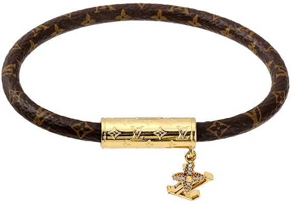 (W) 루이비통 LV 푸쉬 모노그램 캔버스 브레이슬릿 여성용 브라운. M1035E Purchase (W) 루이비통 LV 푸쉬 모노그램 캔버스 브레이슬릿 여성용 브라운. M1035E