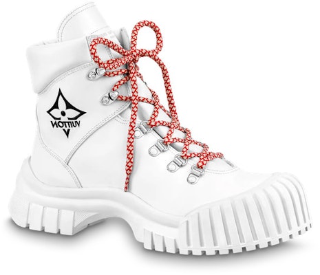(Women) Louis Vuitton LV Ruby Flat Ranger Ankle Boots 'White' 1AAM20 Order (Women) Louis Vuitton LV Ruby Flat Ranger Ankle Boots 'White' 1AAM20