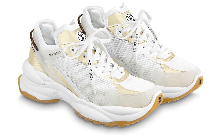 Lookbook (W) Louis Vuitton LV Run 55 Sepatu 'Putih Emas' 1AAP5T