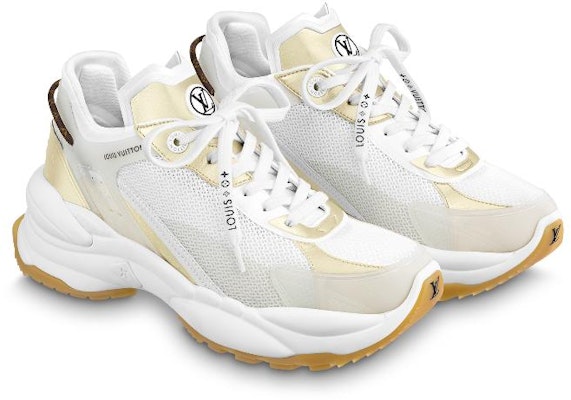 (W) Louis Vuitton LV Run 55 Sepatu 'Putih Emas' 1AAP5T Lookbook (W) Louis Vuitton LV Run 55 Sepatu 'Putih Emas' 1AAP5T