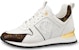 (W) Louis Vuitton LV Run Away Kasut Sukan Kulit Anak Lembu Putih 1A4XNH