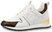 Buy (W) Louis Vuitton LV Run Away Kasut Sukan Kulit Anak Lembu Putih 1A4XNH