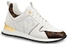 Order (W) Louis Vuitton LV Run Away Kasut Sukan Kulit Anak Lembu Putih 1A4XNH