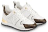 Lookbook (W) Louis Vuitton LV Run Away Kasut Sukan Kulit Anak Lembu Putih 1A4XNH