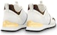 (W) Louis Vuitton LV Run Away Kasut Sukan Kulit Anak Lembu Putih 1A4XNH