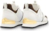 Shop (W) Louis Vuitton LV Run Away Kasut Sukan Kulit Anak Lembu Putih 1A4XNH