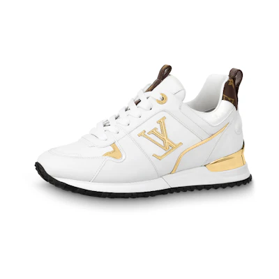 (W) LV LV Run Away Sneakers 'White with Gold Logo'