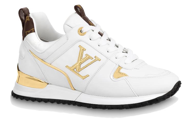 Order (W) Louis Vuitton LV Run Away Sneaker ''Weiß mit goldenem Logo'' 1AAP3L