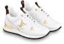 Lookbook (W) Kasut Louis Vuitton LV Run Away 'Putih dengan Logo Emas' 1AAP3L