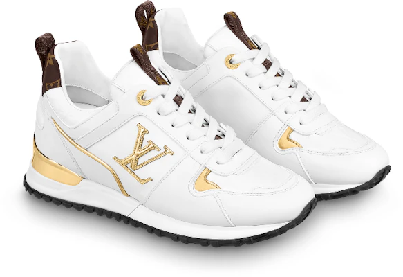(W) Louis Vuitton LV Run Away Sneaker ''Weiß mit goldenem Logo'' 1AAP3L Lookbook (W) Louis Vuitton LV Run Away Sneaker ''Weiß mit goldenem Logo'' 1AAP3L