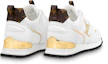 Shop (W) Louis Vuitton LV Run Away Sneaker ''Weiß mit goldenem Logo'' 1AAP3L