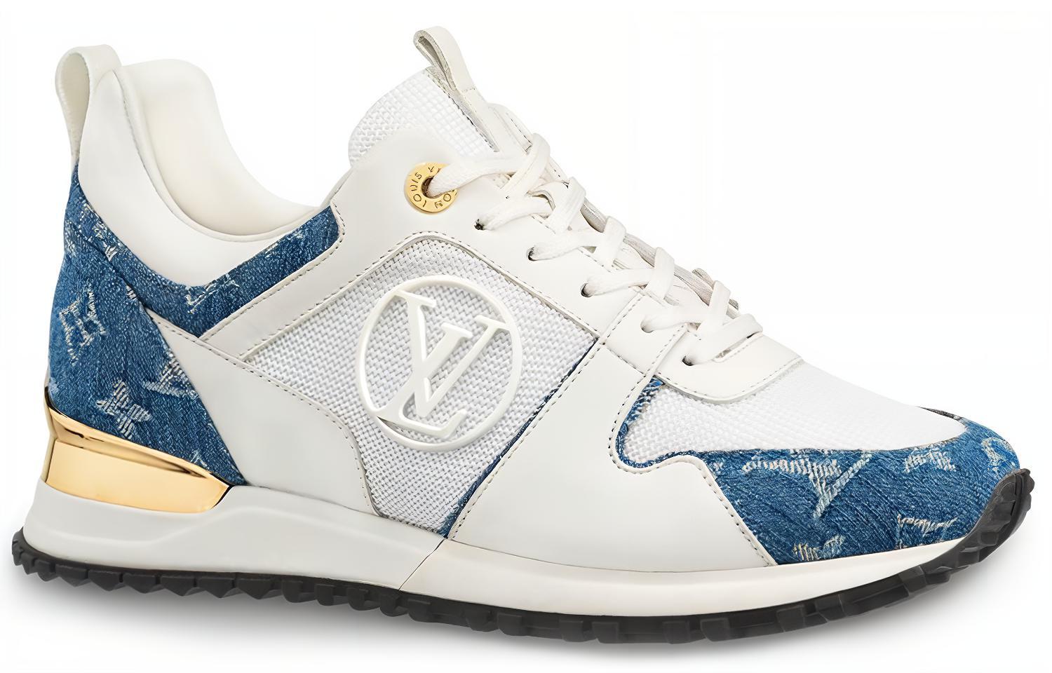 Order (W) Louis Vuitton LV Run Away Baskets Sport Bleu/Blanc 1A4WOY