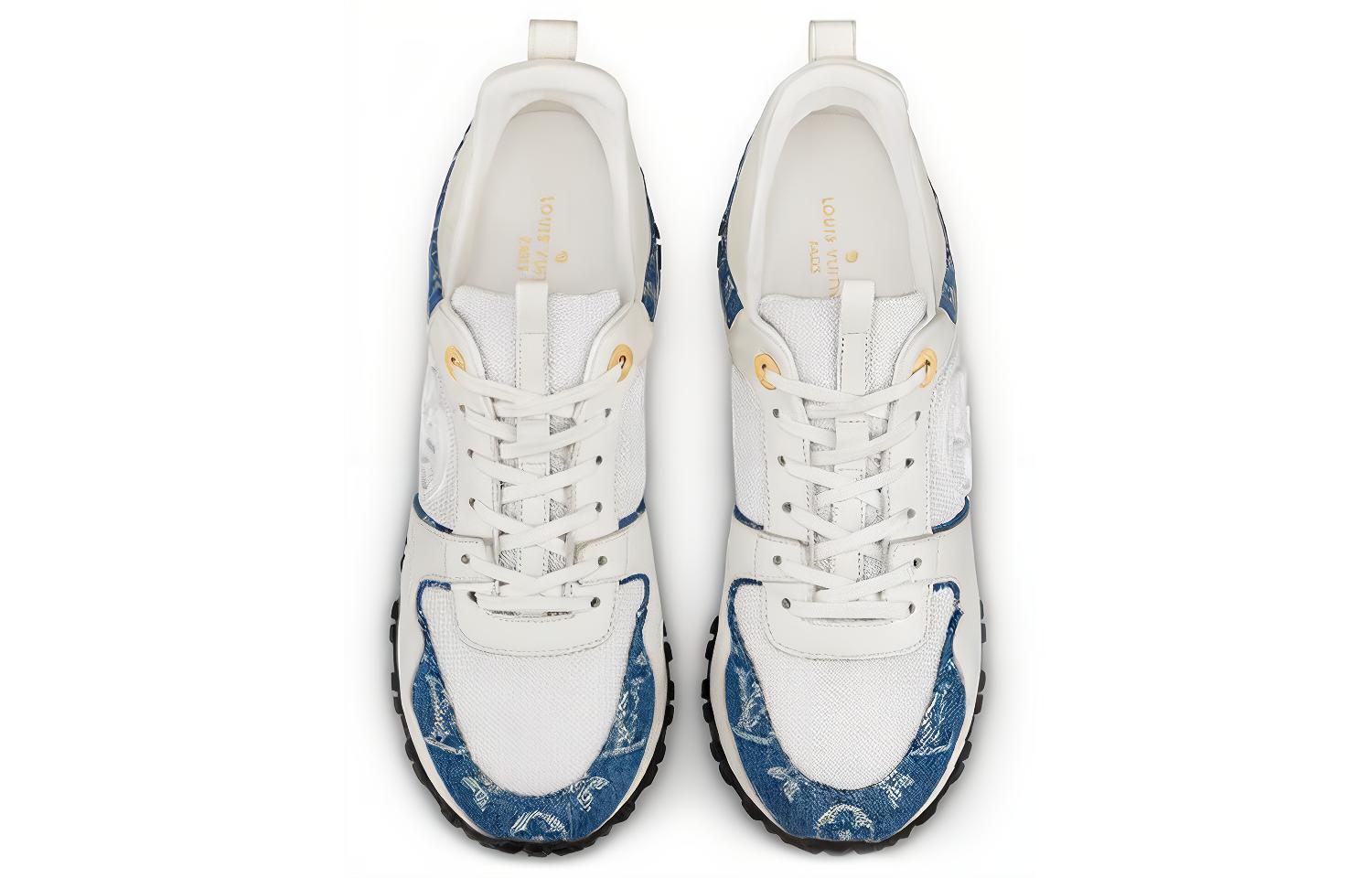 Shop (W) Louis Vuitton LV Run Away Baskets Sport Bleu/Blanc 1A4WOY