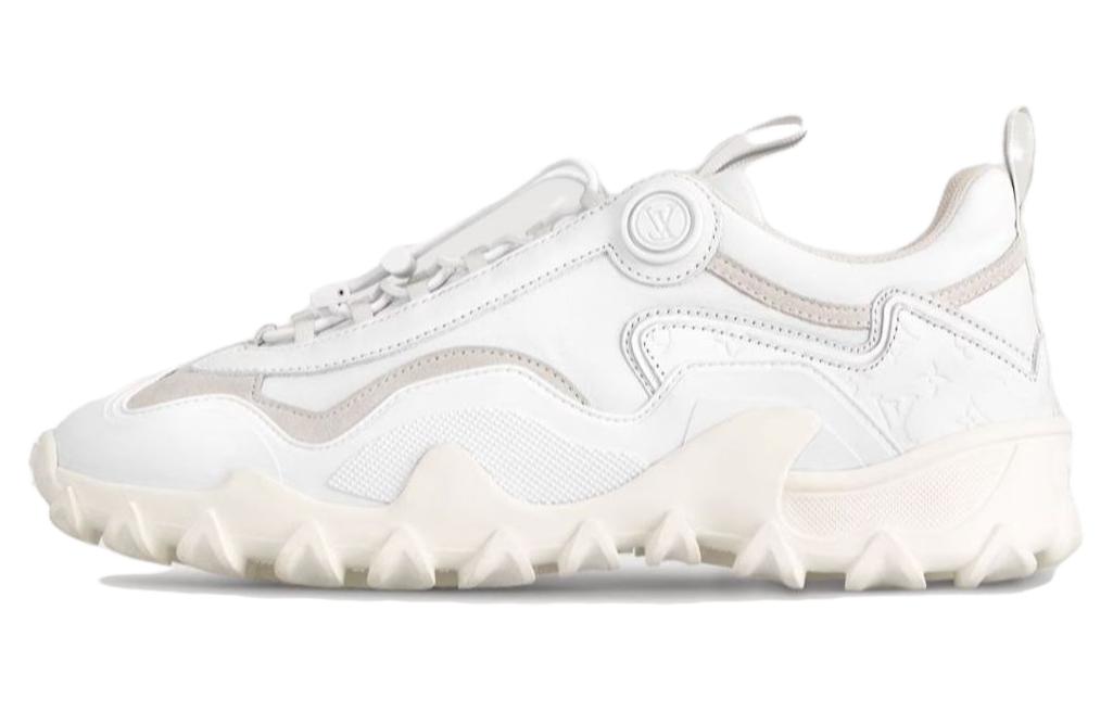 (W) LV LV Rush 'White Leather Low-Top'