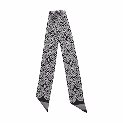 (Women) LOUIS VUITTON LV Since 1854 Silk Twill Hair Scarf for Women Grey MP2825