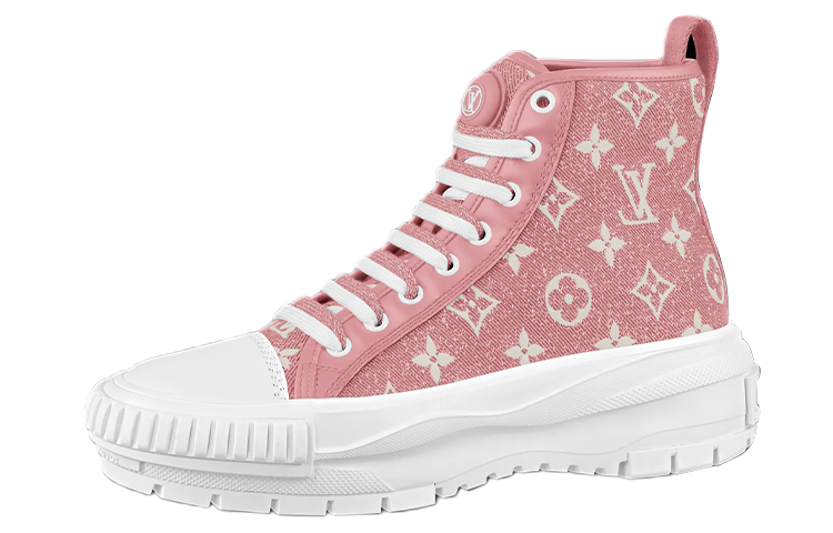 (Women) Louis Vuitton LV Squad Ankle Sneakers 'Pink Monogram' 1A9S1G