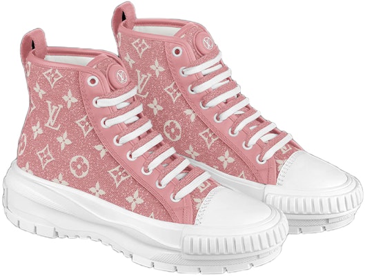 (Women) Louis Vuitton LV Squad Ankle Sneakers 'Pink Monogram' 1A9S1G Lookbook (Women) Louis Vuitton LV Squad Ankle Sneakers 'Pink Monogram' 1A9S1G