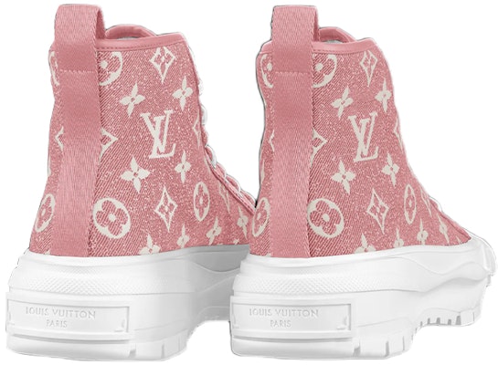 (Women) Louis Vuitton LV Squad Ankle Sneakers 'Pink Monogram' 1A9S1G Shop (Women) Louis Vuitton LV Squad Ankle Sneakers 'Pink Monogram' 1A9S1G