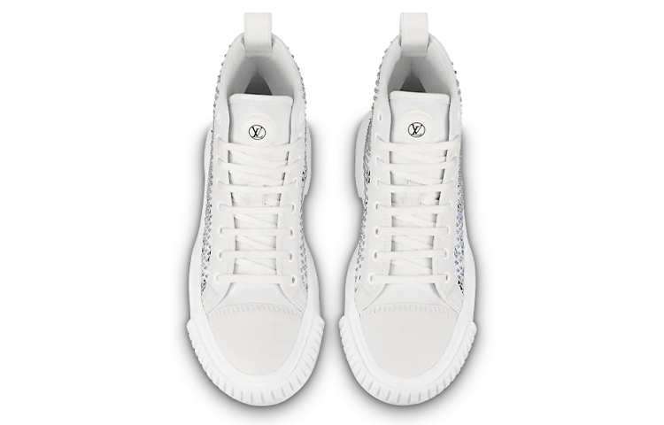 Shop Louis Vuitton 路易威登 SQUAD 高筒運動鞋 女款 白色
