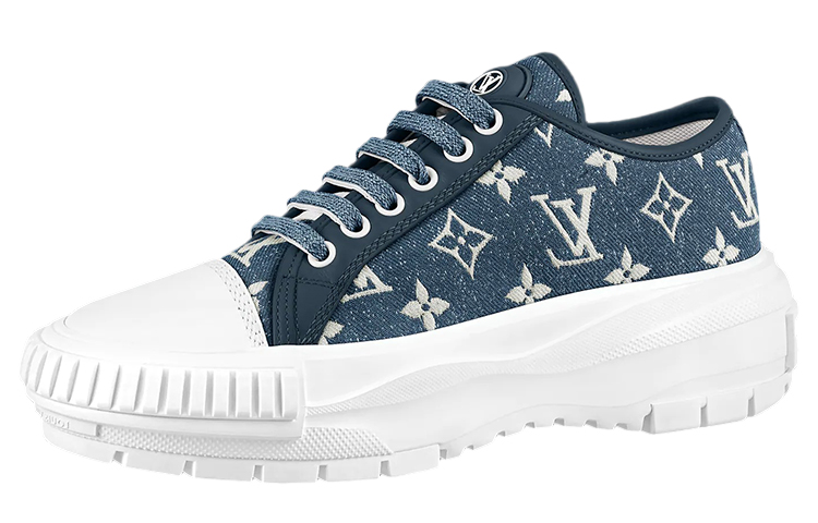 (Women) Louis Vuitton LV Squad Sneakers 'Denim Monogram' 1A9S01