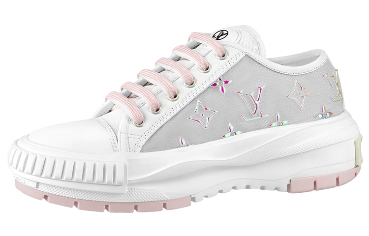 (Women) Louis Vuitton LV Squad Sneakers 'White Grey Pink' 1AA15L