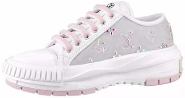 (Women) Louis Vuitton LV Squad Sneakers 'White Grey Pink' 1AA15L (Women) Louis Vuitton LV Squad Sneakers 'White Grey Pink' 1AA15L