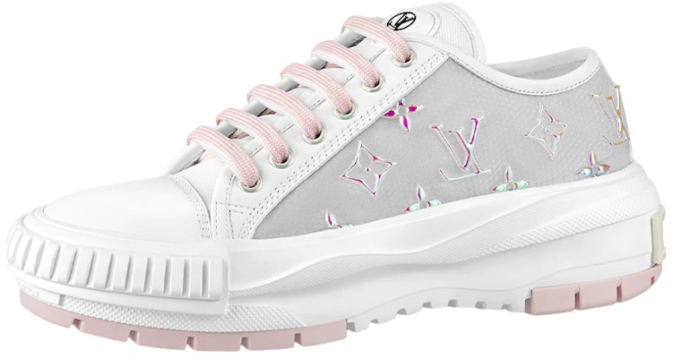(Women) Louis Vuitton LV Squad Sneakers 'White Grey Pink' 1AA15L Buy (Women) Louis Vuitton LV Squad Sneakers 'White Grey Pink' 1AA15L