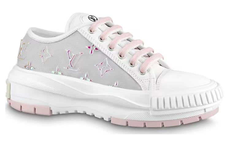 Order (W) Louis Vuitton LV Squad Sneakers 'Putih Kelabu Merah Jambu' 1AA15L