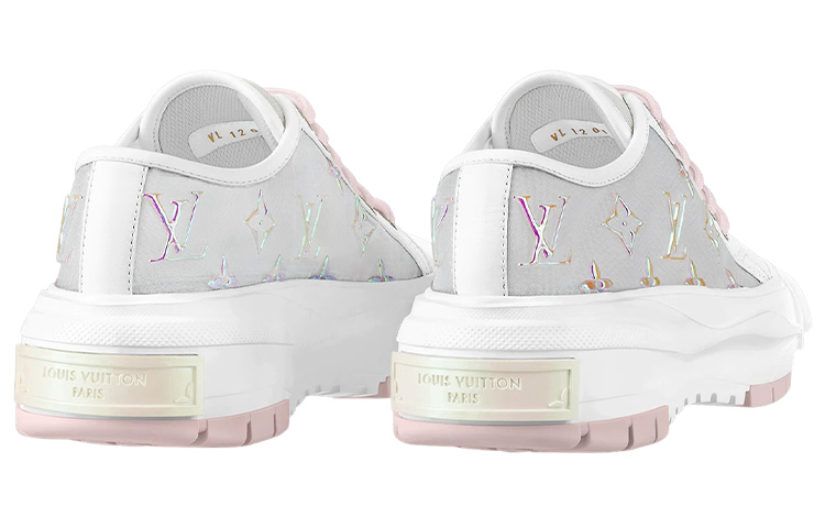 Shop (W) Louis Vuitton LV Squad Sneakers 'Putih Kelabu Merah Jambu' 1AA15L
