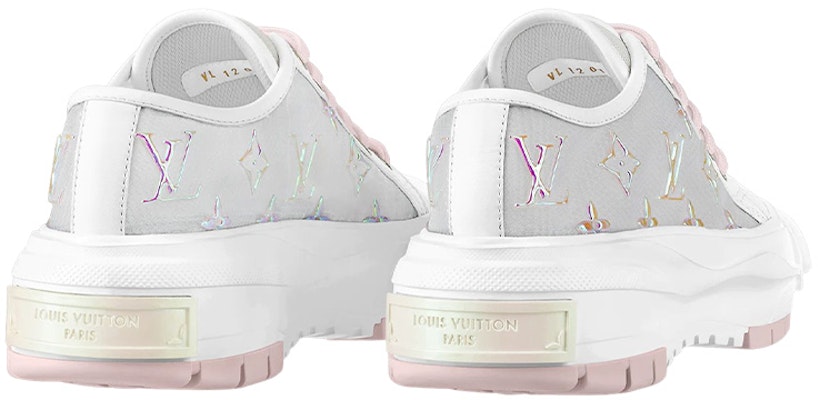 (Women) Louis Vuitton LV Squad Sneakers 'White Grey Pink' 1AA15L Shop (Women) Louis Vuitton LV Squad Sneakers 'White Grey Pink' 1AA15L